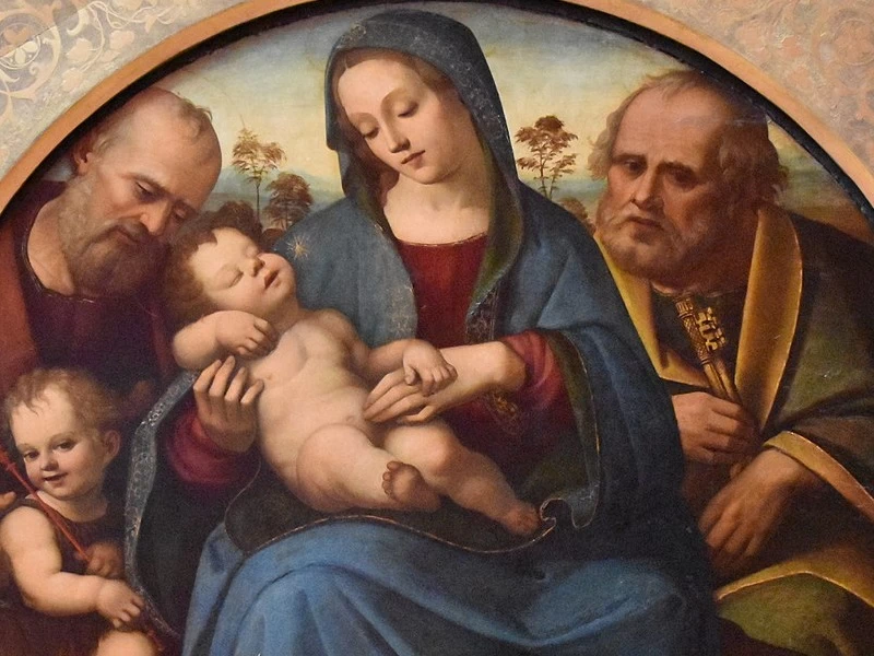 1477-Girolamo del Pacchia - La Vergine, il Bambino e i Santi - Museo Massey, Tarbes